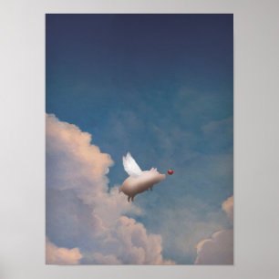 Poster cochon volant