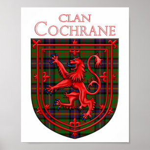 Poster Cochrane Tartan Scottish Plaid Lion Rampant