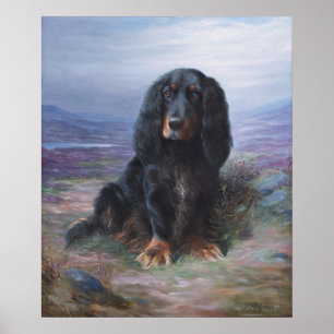 Poster Cocker Spaniel dans les Highlands par Lilian Chevi
