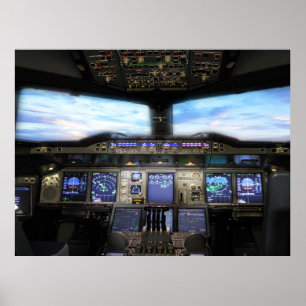 Poster Cockpit Airbus A380