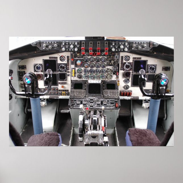 Poster cockpit de l'aéronef (Devant)