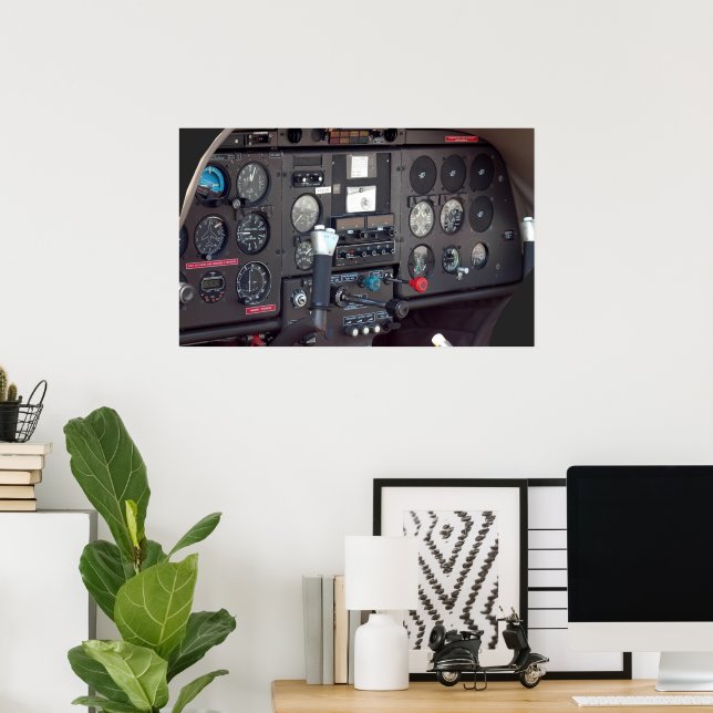 Poster cockpit de l'aéronef (Bureau à domicile)