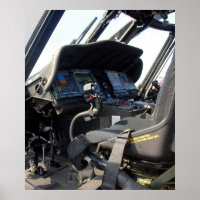 Cockpit d'hélicoptère militaire