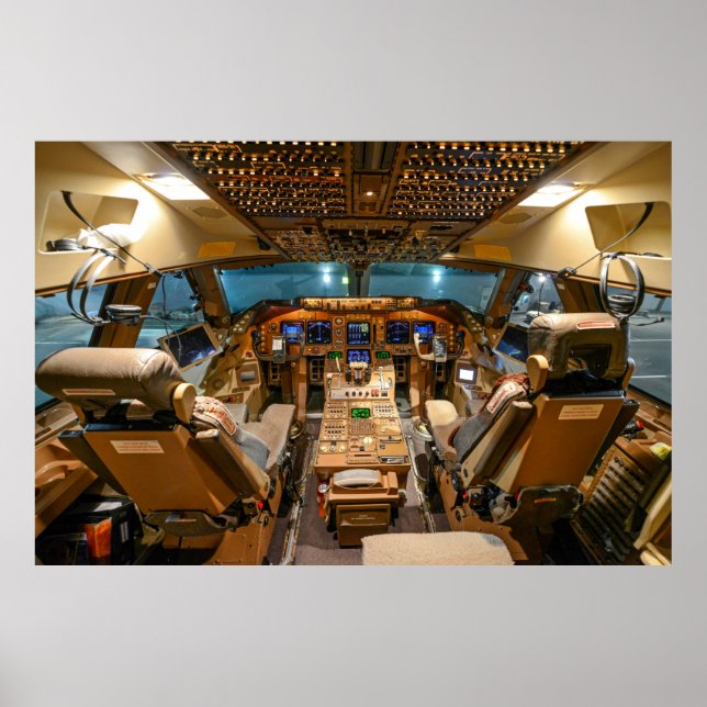 Poster Cockpit Jet commercial (Devant)