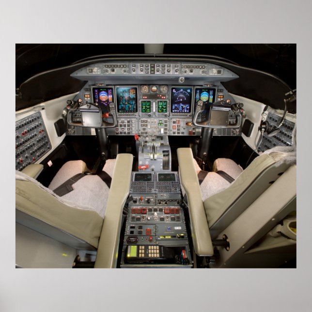 Poster Cockpit Lear Jet (Devant)