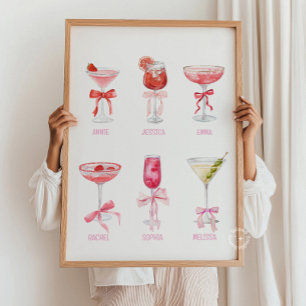 Poster Cocktail à la pièce Boissons College Dorm personna