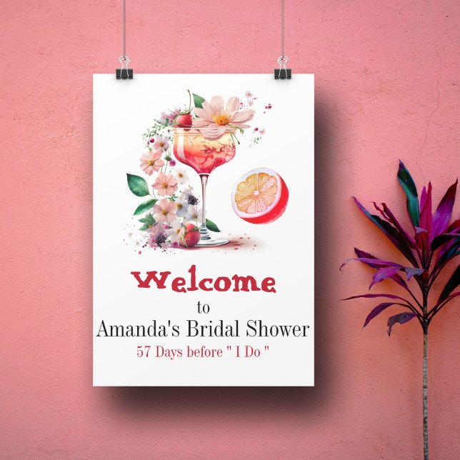 Poster Cocktail Aperol Spritz Agrumes Orange Fête de Mari (Créateur téléchargé)