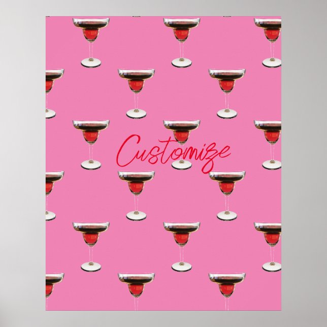 Poster Cocktail Big Red Margarita Boire Thunder_Cove (Devant)