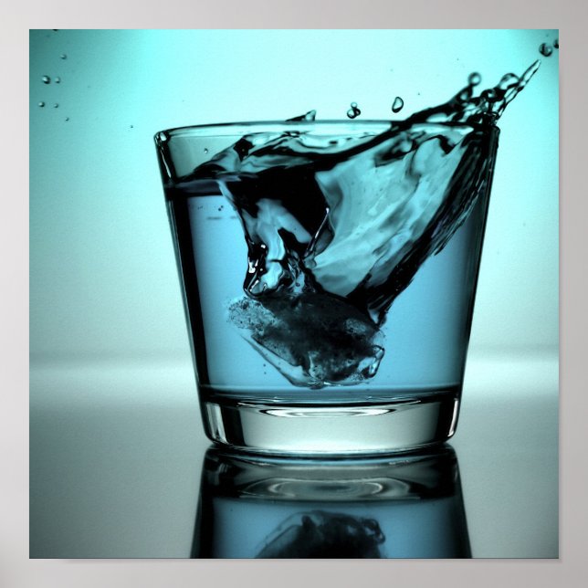 Poster Cocktail bleu (Devant)