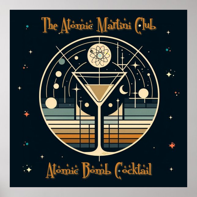 Poster Cocktail bombe atomique du Martini Club (Devant)