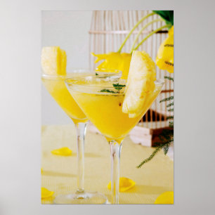 Poster Cocktail d'ananas et de gingembre Fresca