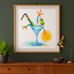 Poster Cocktail Frog