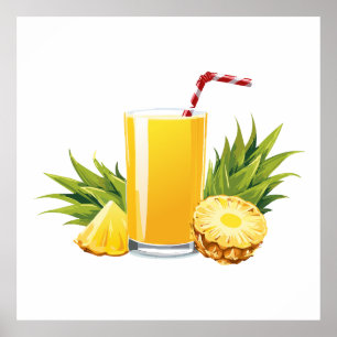 Poster cocktail Piña Colada