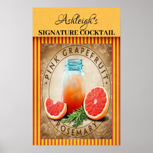 Poster Cocktail vintage (Devant)