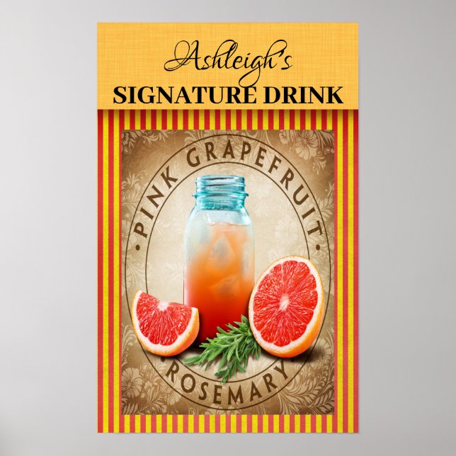Poster Cocktail vintage (Devant)