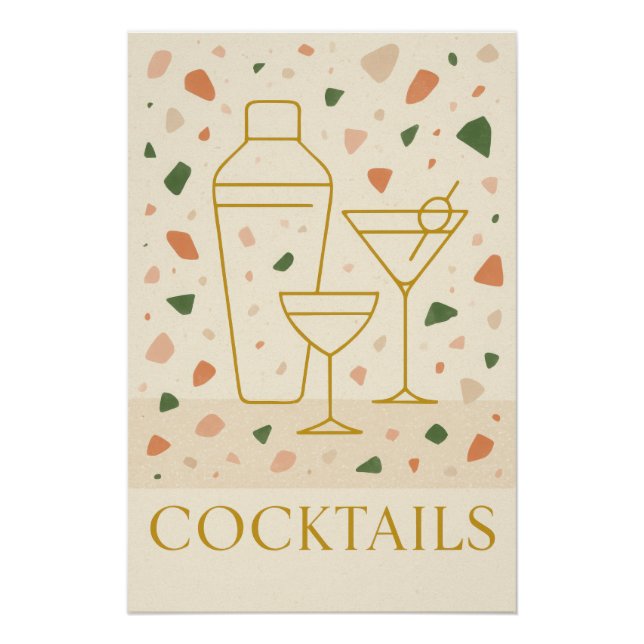 Poster Cocktails - Mediterranean Villa. (Front)