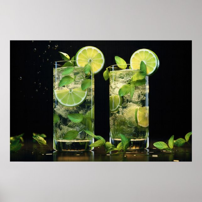 Poster Cocktails Mojito (Devant)