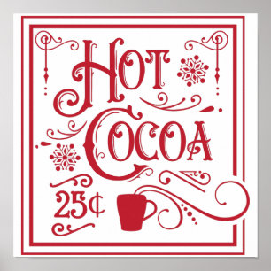 Poster Coco chaud Vintage Retro