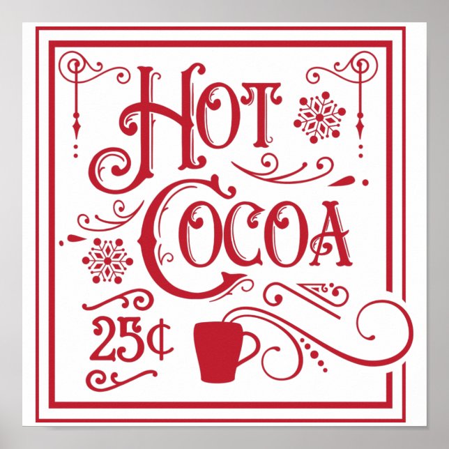 Poster Coco chaud Vintage Retro (Devant)
