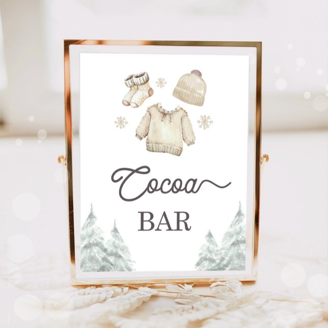 Poster Cocoa Bar Hot Chocolate Bar Baby It's Cold Outside (Créateur téléchargé)