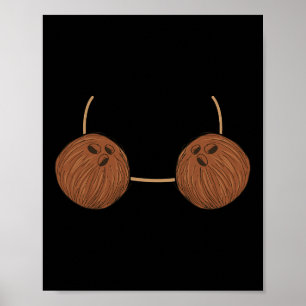 Poster Coconut Bra Costume Cute Easy Food Halloween Cadea