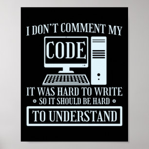 Poster Codage du programmeur Je ne commente pas Code C'ét