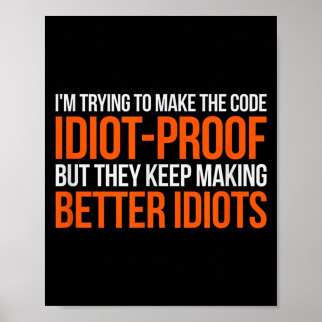 Poster Code à l'épreuve des idiots _ Drôle de programmati (Devant)