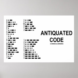 Poster Code antique (Code international du morse)