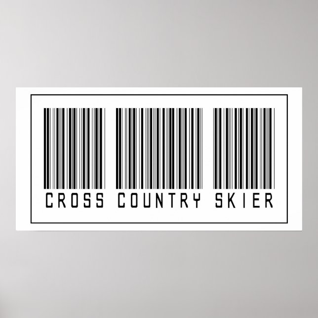Poster Code-barres Ski de fond (Devant)