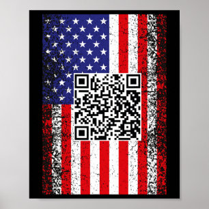 Poster Code de danse drôle Qr Président Trump