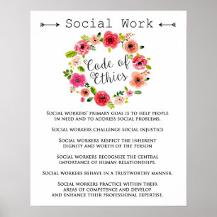 Poster Code de déontologie des travailleurs sociaux art i