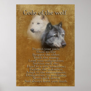 Poster Code de l'esprit loup-loup