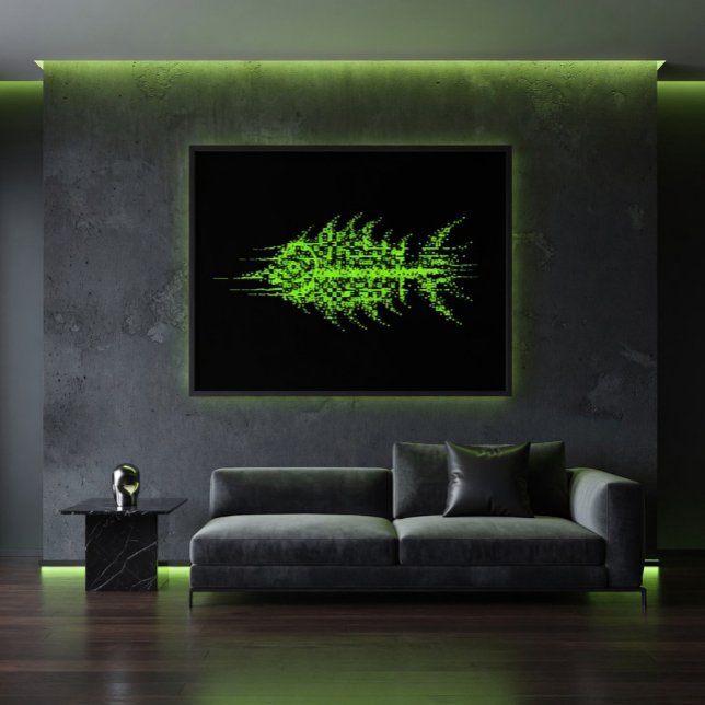 Poster Code de pixel de bogue décoration murale en forme  (Créateur téléchargé)
