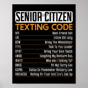 Poster Code De Textes Pour Un Grand-Père Ou Un Grand-Père