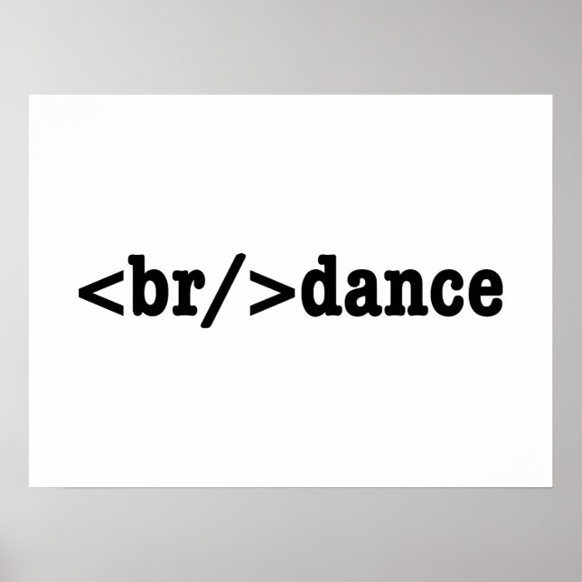 Poster code HTML de rupture (Devant)