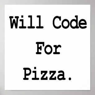 Poster code pour la pizza