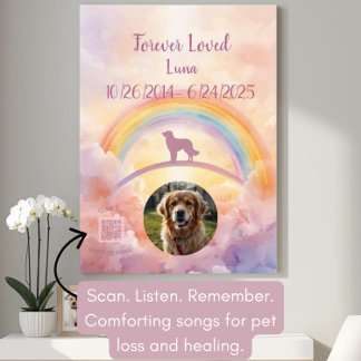 Poster Code QR Cadeau de sympathie pour animaux de compag