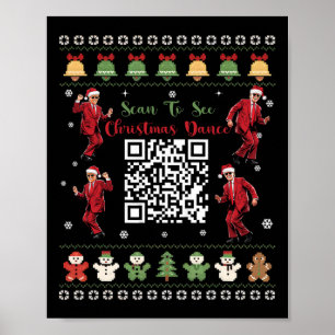 Poster Code Qr Danse Trump Président Code Danse Noël