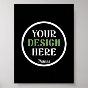 Poster Code QR de logo noir personnalisé pour la marque c