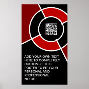 Poster code QR de maroon bullseye