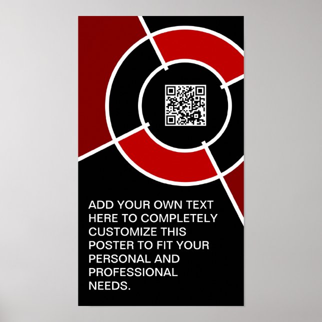 Poster code QR de maroon bullseye (Devant)