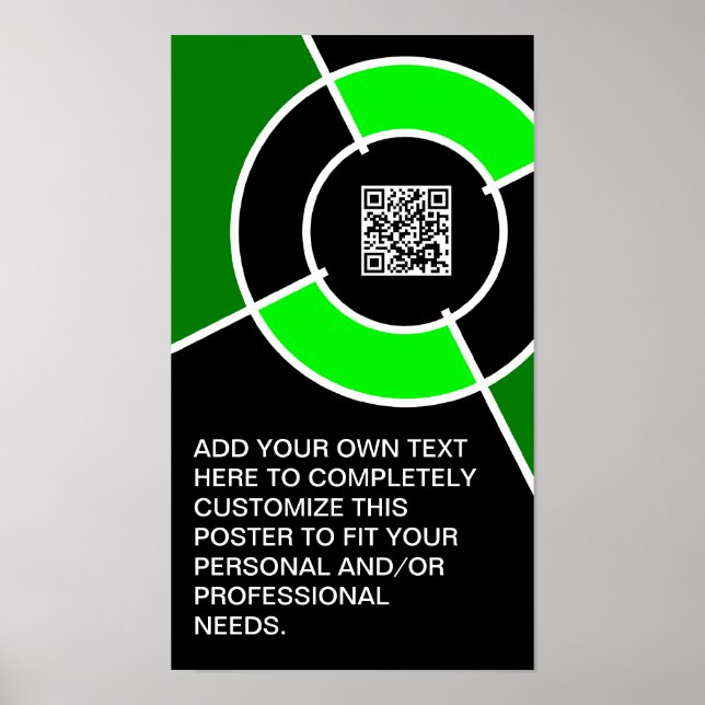 Poster code QR du bullseye vert (Devant)