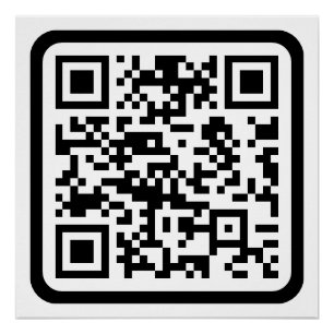 Poster Code QR moderne modifiable   Blanc noir ou toute c