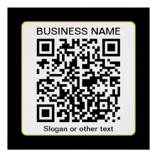 Poster Code QR numérisable modifiable + votre nom d'entre