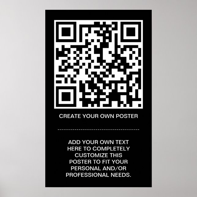 Poster code QR personnalisable (Devant)