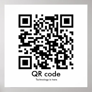 Poster Code QR, Technologie est ici