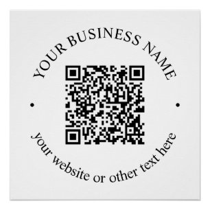 Poster Code QR téléchargé Plus Texte circulaire modifiabl