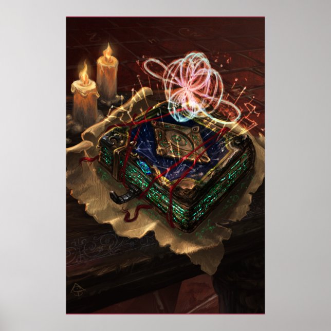 Poster Codex Akasha - art fantastique ésotérique mystique (Devant)