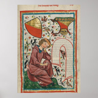 Poster Codex Manesse Herr Heinrich von Veldeke