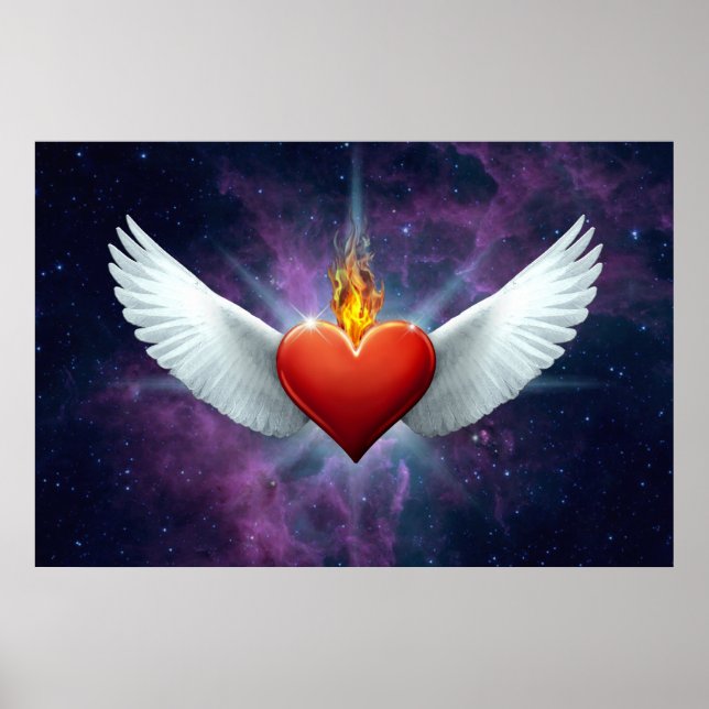Poster Coeur ailé (Devant)